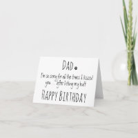 Dog Dad Birthday Funny Dog Humor - Dog Dad Card