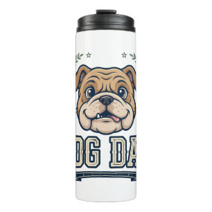 Dog Dad Bulldog Gift Tee Thermal Tumbler