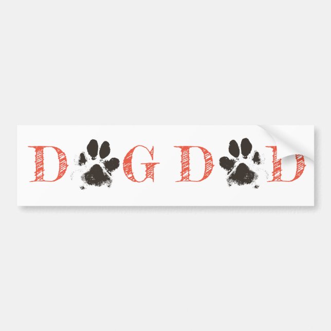"Dog Dad" bumper sticker (Front)