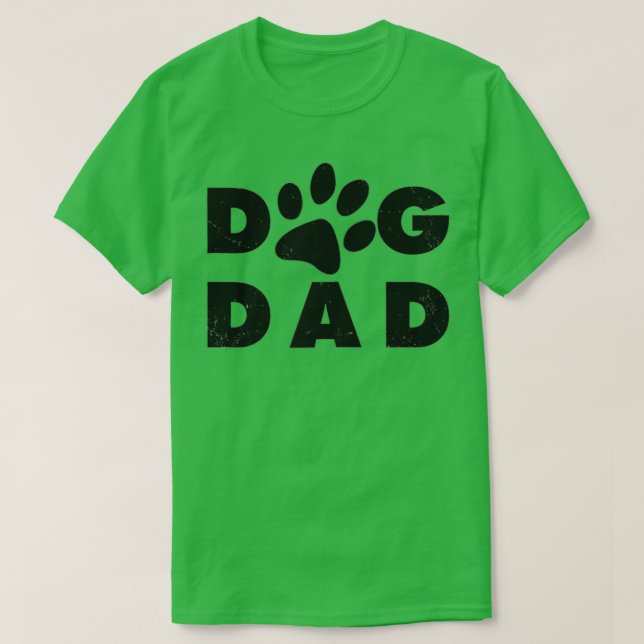 Dog Dad classic design paw gift  T-Shirt (Design Front)