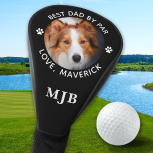 Dog Dad Custom Photo Modern Personalised Monogram Golf Head Cover