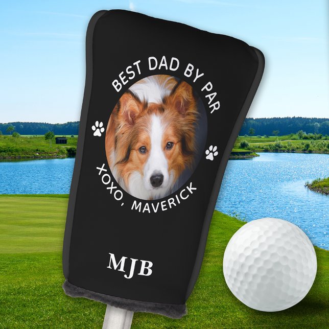 Dog Dad Custom Photo Personalised Monogram Putter Golf Head Cover (Creator Uploaded)