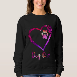 Dog Dad Dog   Father's Day Tie Dye Puppies Owner 1 Sweatshirt