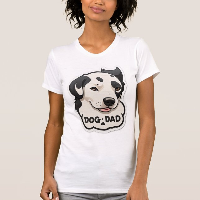 Dog Dad / Dog Mum – Minimal Paw Print T-Shirt (Front)