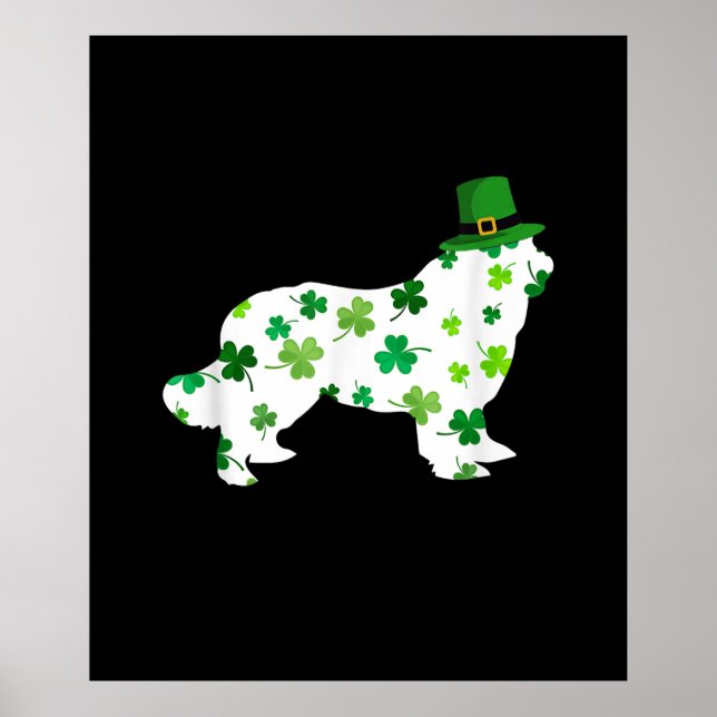 Dog Dad Dog Mum sSt Patricks Day Newfoundland Poster (Front)