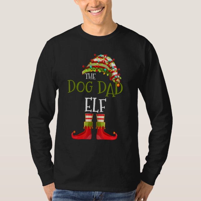 Dog Dad Elf Group Matching Family Christmas  2 T-Shirt (Front)