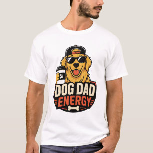 Dog Dad Energy Funny Golden Retriever Streetwear T-Shirt