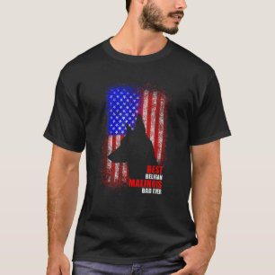 Dog Dad Ever American Flag Belgian Malinois Father T-Shirt