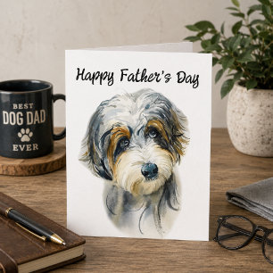 Dog Dad Fathers Day Aussiedoodle Card