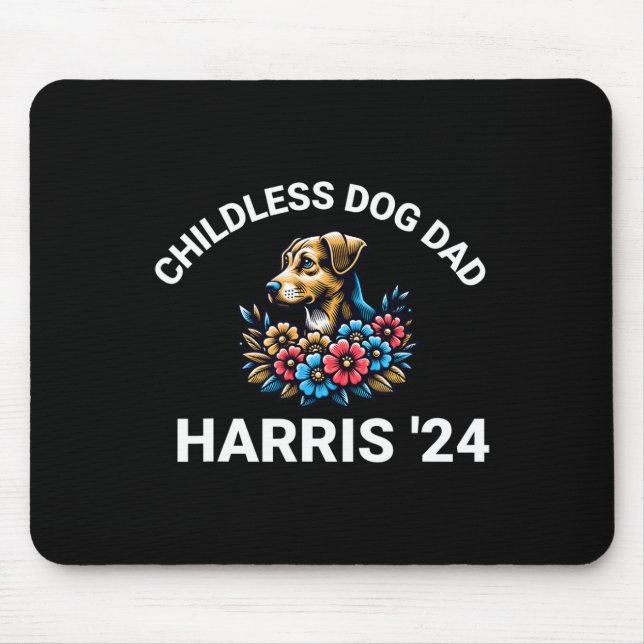 Dog Dad For Kamala Harris 2024 1  Mouse Pad (Front)