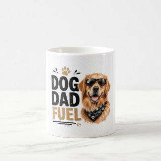 Dog Dad Fuel Funny Golden Retriever Coffee Mug Des