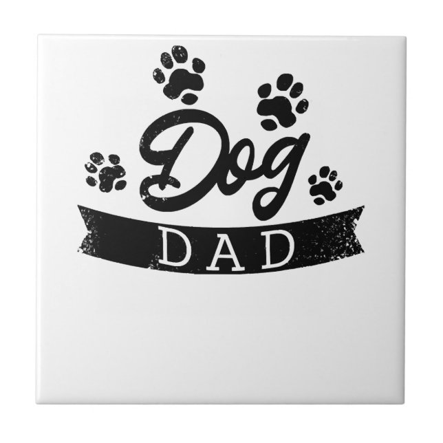 Dog Dad Funny Design - Gift idea for dogs owners o Tile (Front)