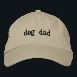 Dog Dad Gift for Father's Day Dog Father Dog Daddy Embroidered Hat<br><div class="desc">personalised embroidered baseball hat,  custom baseball cap ball cap,  present for gift for dad,  gift from daughter wife mum,  father's day gift birthday valentine's,  dog father Christmas anniversary gift,  embroidery dog dad hat cap,  new dog dad gift daddy,  dog dad hat custom present,  dog lover gift dog daddy</div>