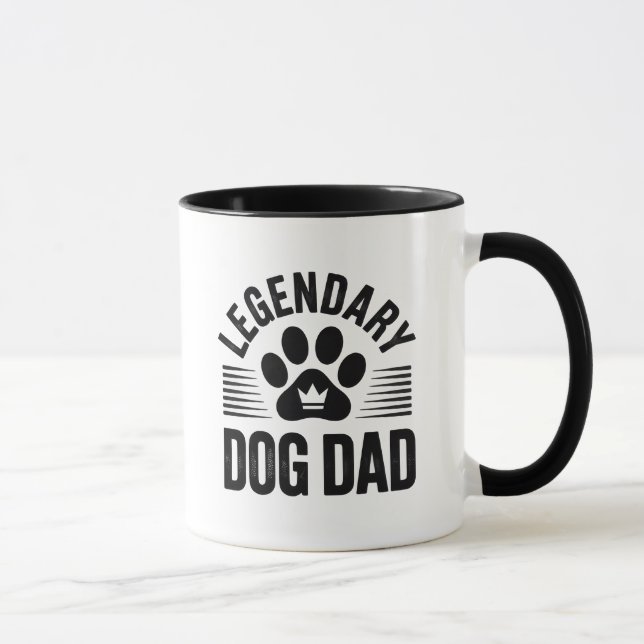 Dog Dad Gift Idea - Legendary Dog Dad Design Mug (Right)