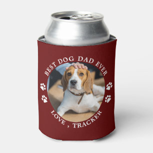 Dog Dad Gifts Modern Personalised Pet Photo  Can Cooler