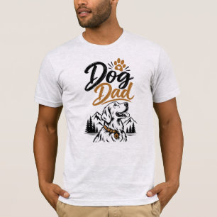 Dog Dad Golden Retriever Mountain T-Shirt