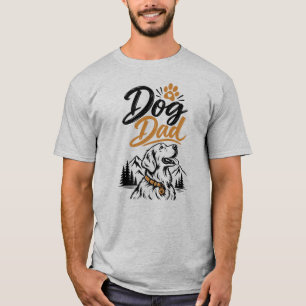 Dog Dad Golden Retriever Mountain T-Shirt