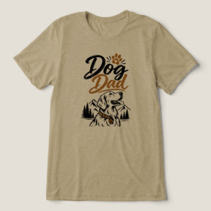 Dog Dad Golden Retriever Mountain Tri-Blend Shirt