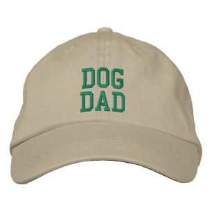 Dog Dad green grey dog lover cool Embroidered Hat