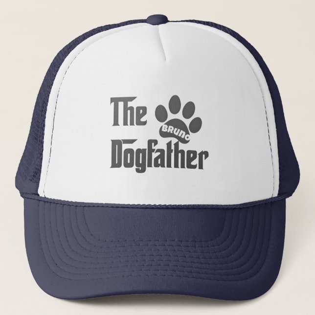 Dog Dad Hat, Movie Satire Dog Father Dad Gift Trucker Hat (Front)
