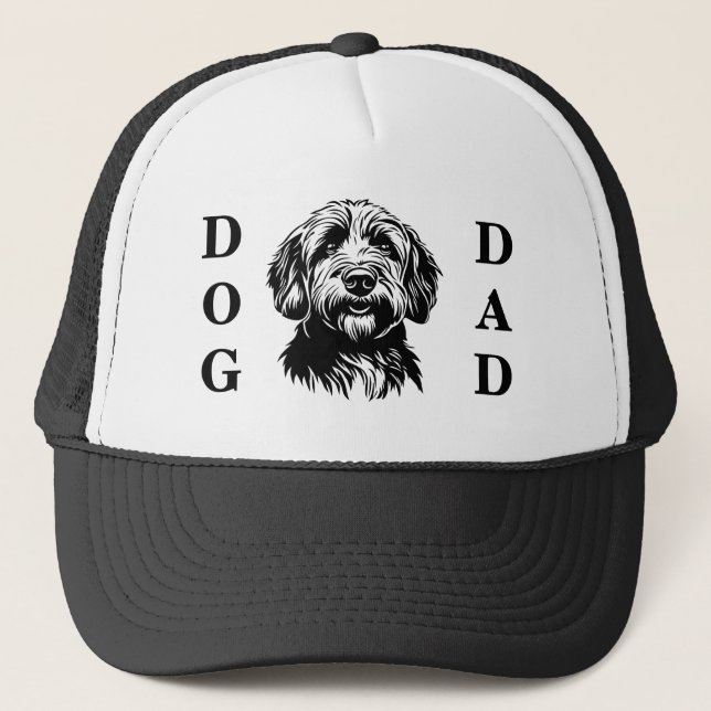 DOG DAD Labradoodle Doodle Dog Father's Day  Trucker Hat (Front)