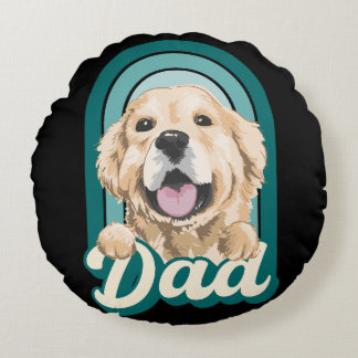 Dog dad, love dogs, love my pets round cushion
