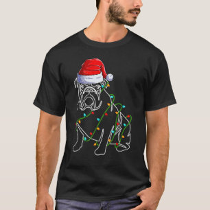 Dog Dad Mom Bulldog Christmas  Dog Christmas Light T-Shirt