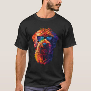 Dog Dad Mom Cool Sunglasses Whoodle for Men Women T-Shirt