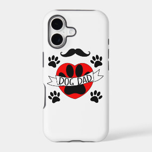 Dog Dad Paw And Red Heart Drawing