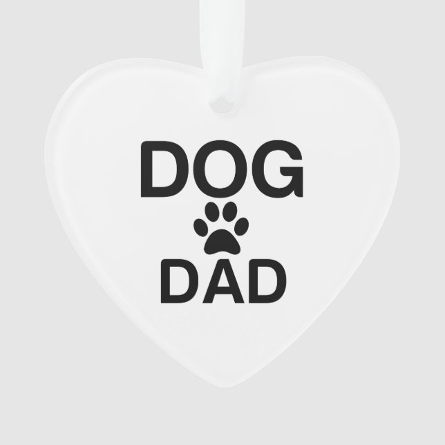 DOG DAD PAW ORNAMENT (Front)
