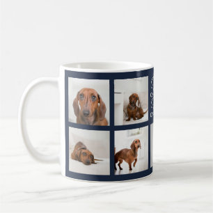 Dog Dad Paw Print Eight Photos Custom Coffee Mug