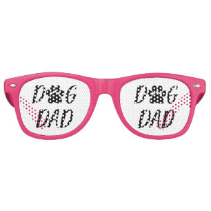 Dog Dad Paw print Retro Sunglasses