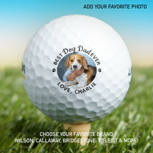 Dog Dad Personalised Best Dad Ever Custom Photo Golf Balls