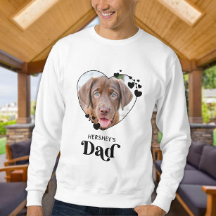 Dog DAD Personalised Heart Dog Lover Pet Photo Sweatshirt