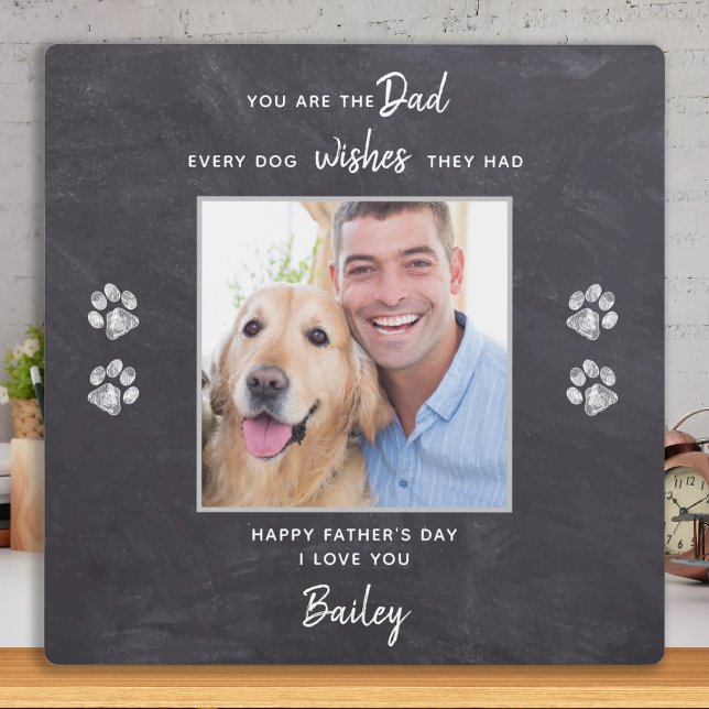 Dog Dad Personalised Pet Photo Father's Day Plaque (Creator Uploaded)