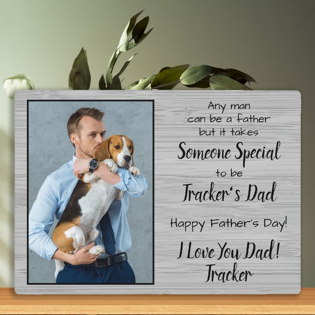 Dog Dad Personalised Pet Photo Father's Day Plaque (Creator Uploaded)