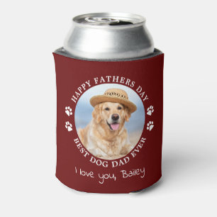 Dog Dad Personalised Pet Photo Happy Fathers Day Can Cooler