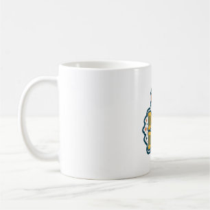 Dog Dad Retro Typography Paw Print Gift Art Coffee Mug
