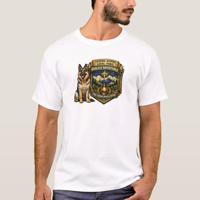 Dog Dad Shirt | Strong Hands Loyal Paws (Front)