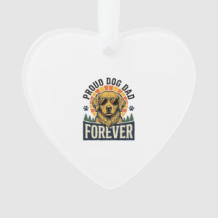 Dog Dad Shirt Vintage Golden Retriever Retro Desig Ornament