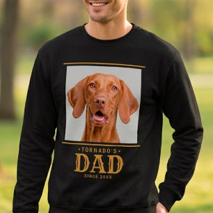 Dog Dad Since Personalised Pet Photo with Name Sweatshirt
