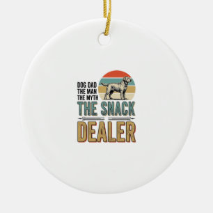 Dog Dad Snack Dealer Vintage Dog Lover Shirt_1 Ceramic Tree Decoration
