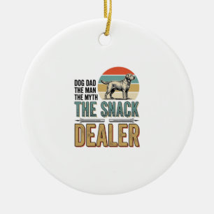 Dog Dad Snack Dealer Vintage Dog Lover Shirt_1 Ceramic Tree Decoration