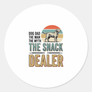 Dog Dad Snack Dealer Vintage Dog Lover Shirt_1 Classic Round Sticker