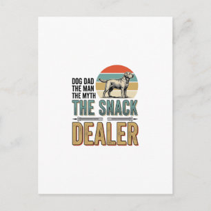 Dog Dad Snack Dealer Vintage Dog Lover Shirt_1 Postcard