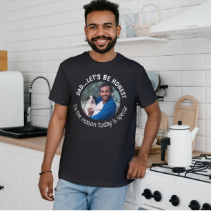  Dog Dad Special Fathers Day Custom Photo T-Shirt