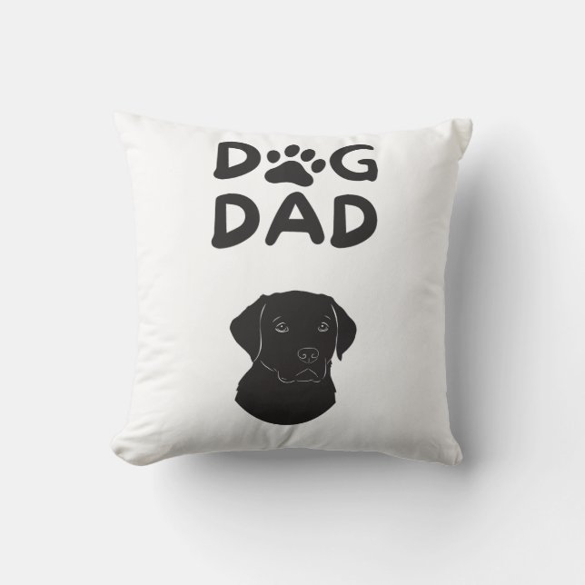  Dog Dad T-shirt | Funny Pet Lovers Tee  Cushion (Front)