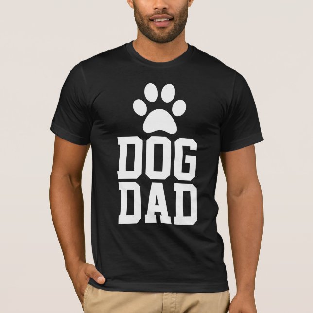 DOG DAD T-SHIRTS IN BLACK (Front)
