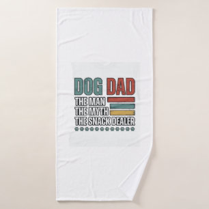 Dog Dad The Snack Dealer Vintage Paw Print Shirt_1 Bath Towel