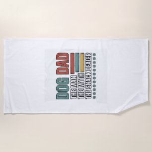 Dog Dad The Snack Dealer Vintage Paw Print Shirt_1 Beach Towel